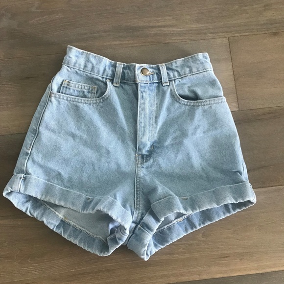 American Apparel Pants - High Waisted Jean Shorts